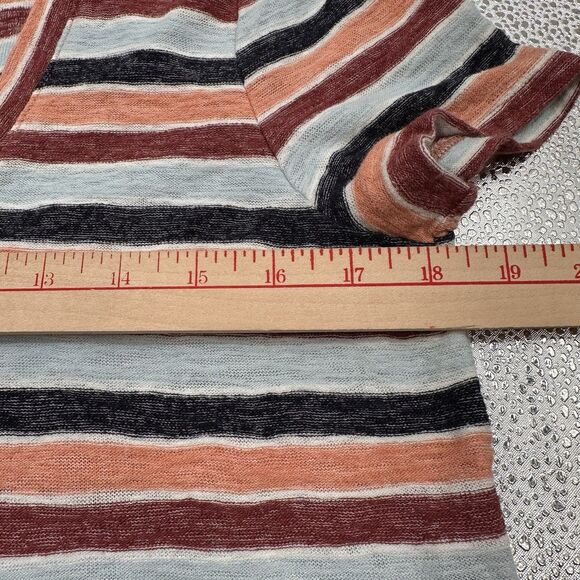 Madewell Alto Scoop Neck Knit Short Sleeve Tee Top Multicolor Striped Sz Small - Picture 5 of 9